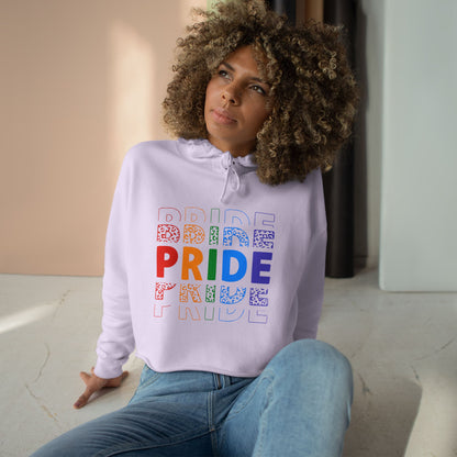 Pride Rainbow Crop Hoodie | LGBTQ+ Fashion, Cute Streetwear, Summer Style, Gift for Pride Month, Casual Outfit