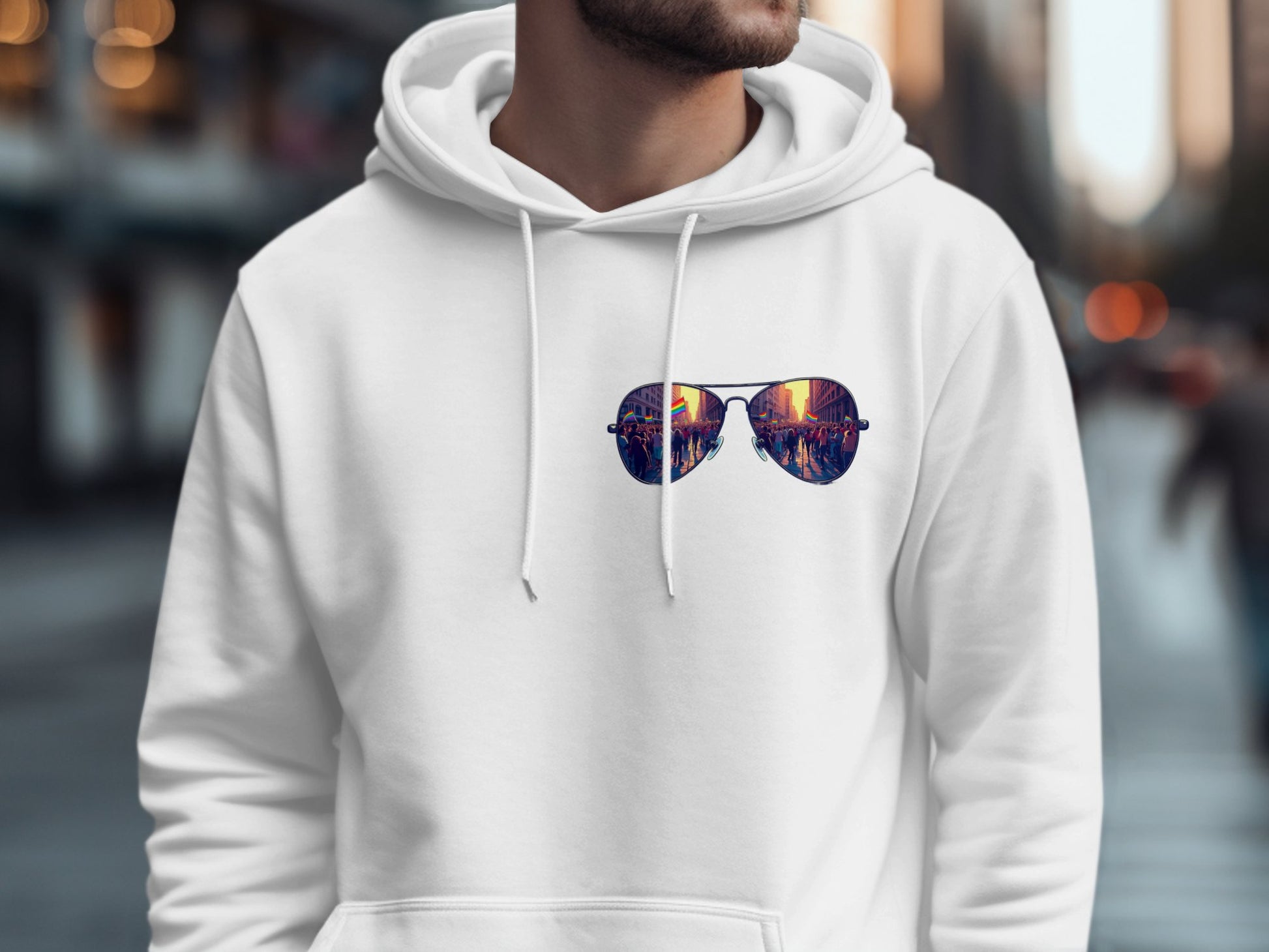 Trendy Reflective Sunglasses Graphic Hoodie product