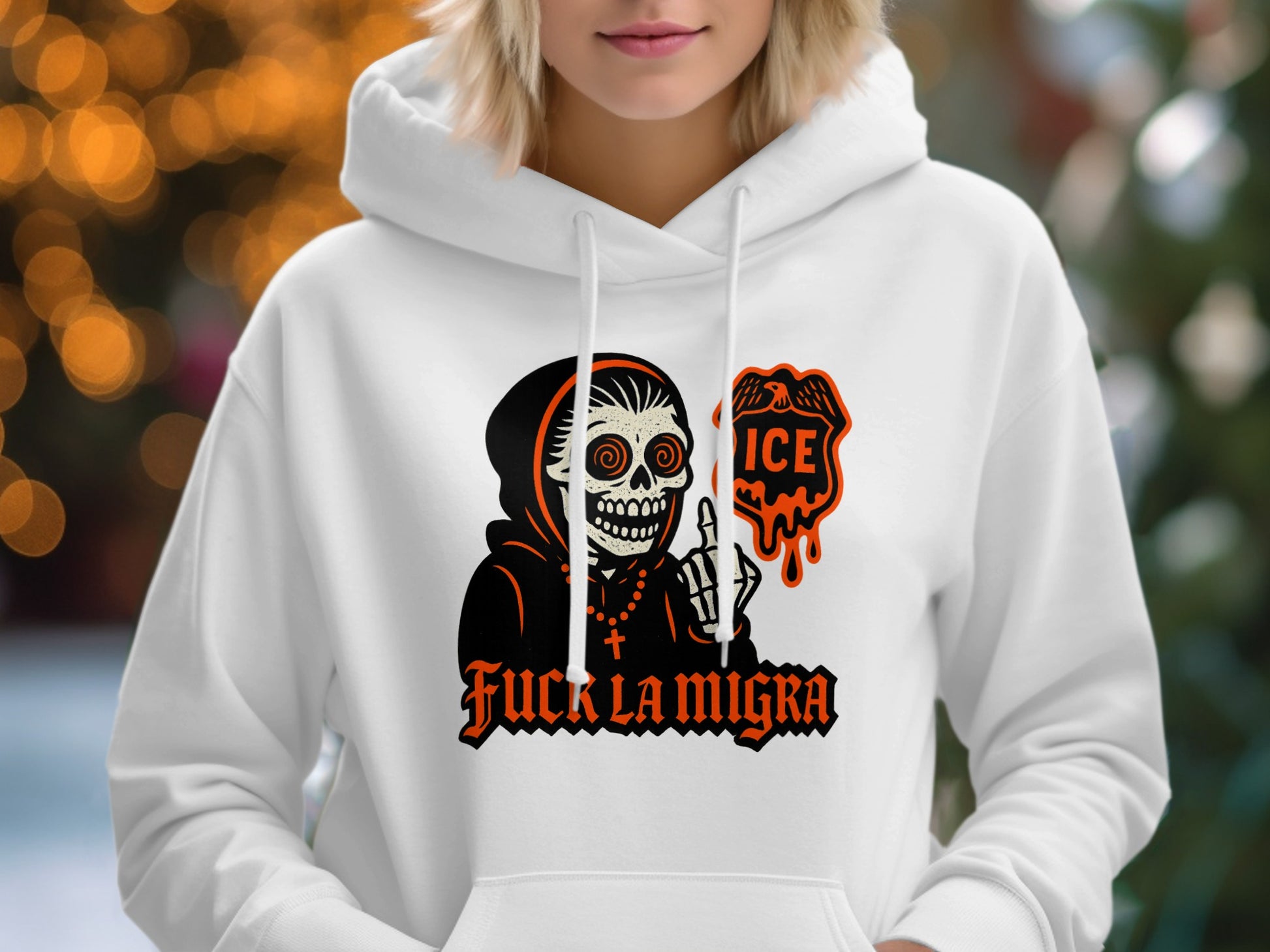 Stylish Fuck La Migra Ice Hoodie Fashionable Apparel product