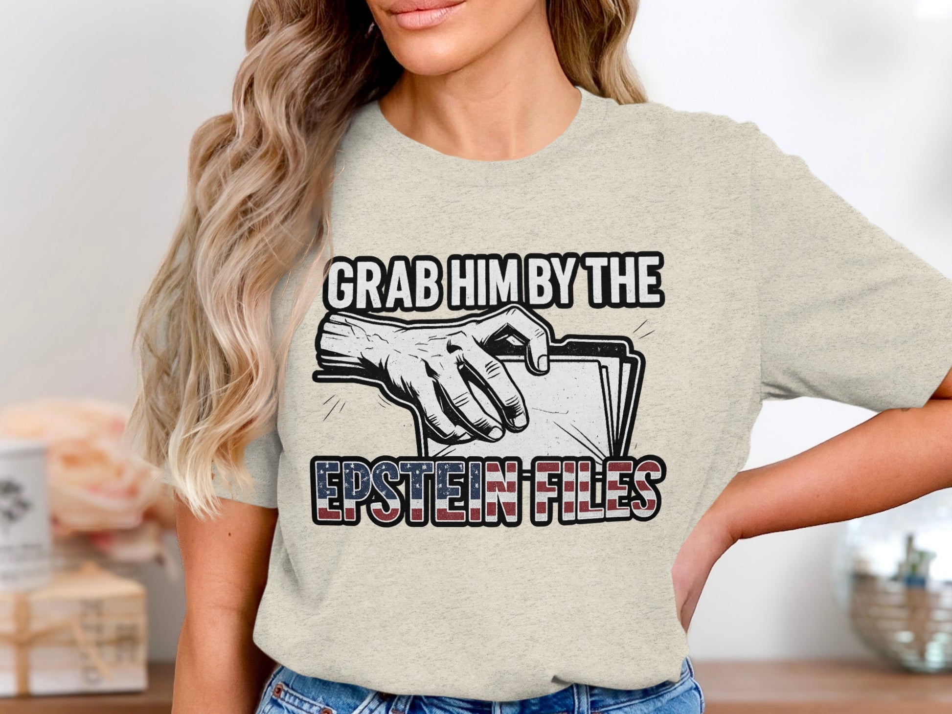 Grab Him By The Epstein Files Graphic T-shirt product