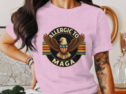 Allergic to MAGA Eagle Graphic Unisex Shirt product