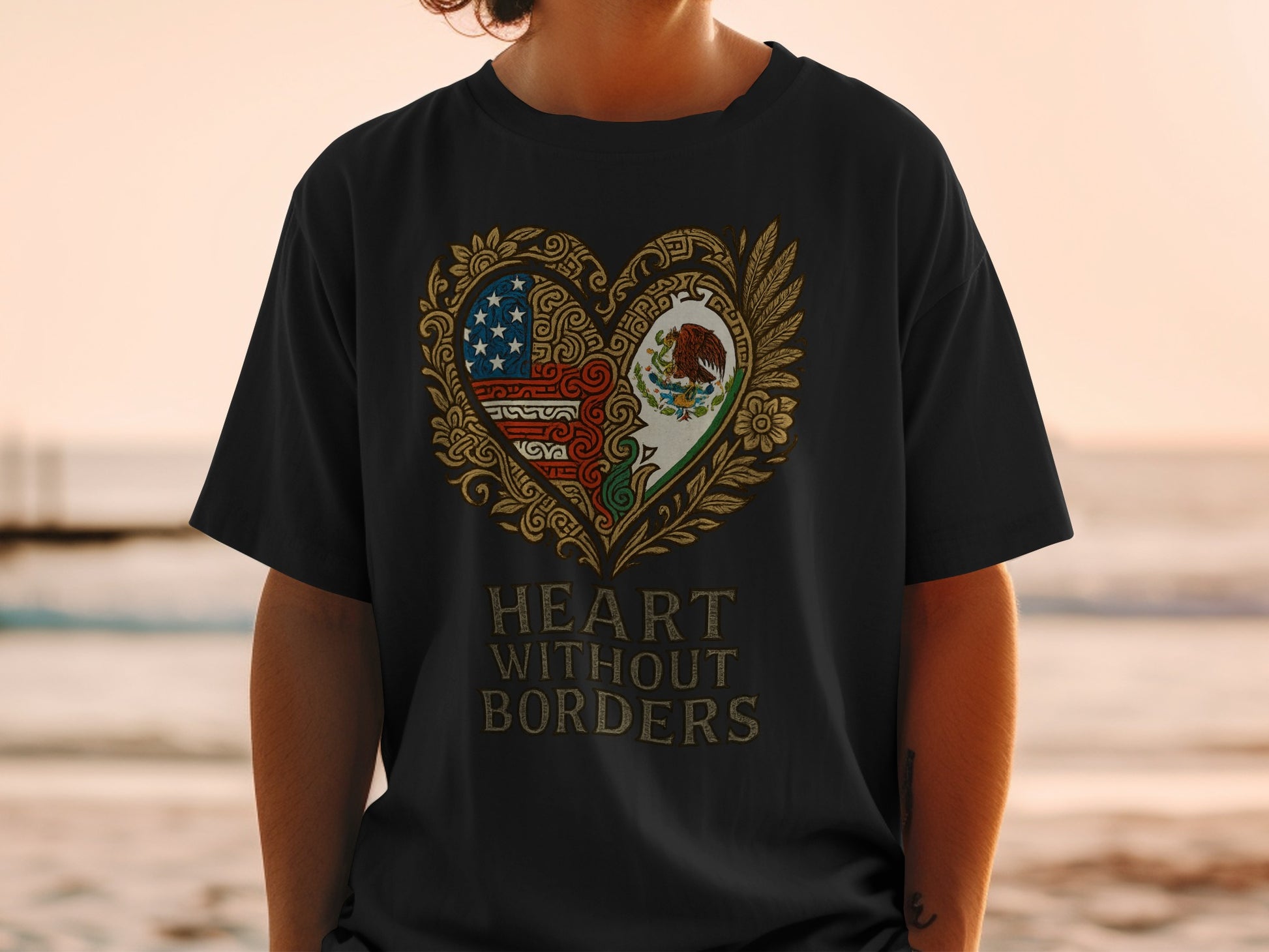 Heart Without Borders Graphic Tee for Sale