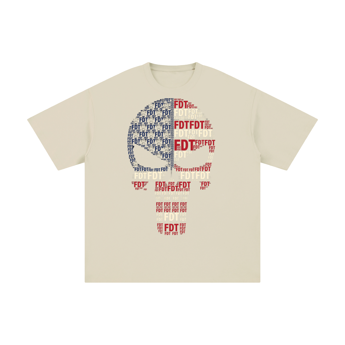 FDT Skull USA Flag Unisex Pure Cotton T-Shirt