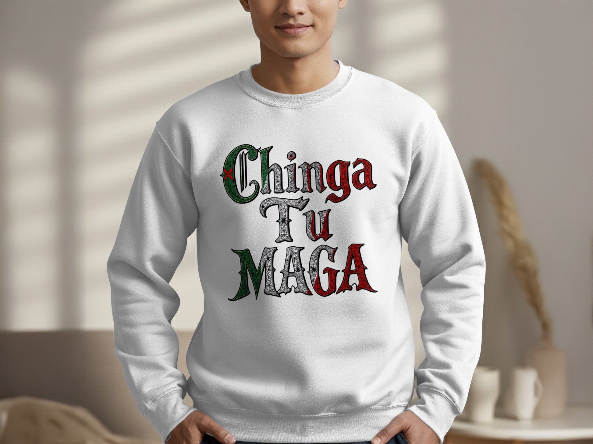 Chinga Tu Maga Bold Statement Crewneck Sweatshirt product