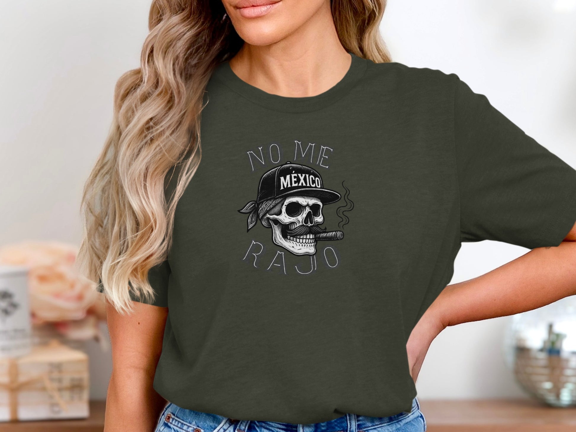 No Me Rajo Mexico Skull Design Funny Fashion product type