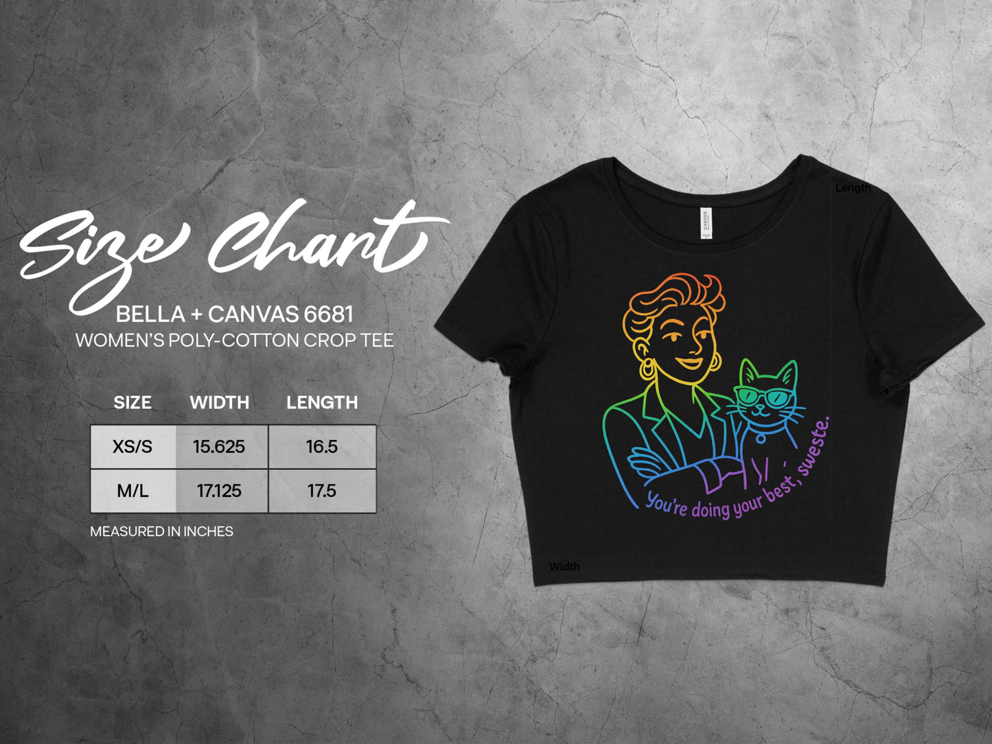 You're Doing Your Best Sweetie Crop Tee product type