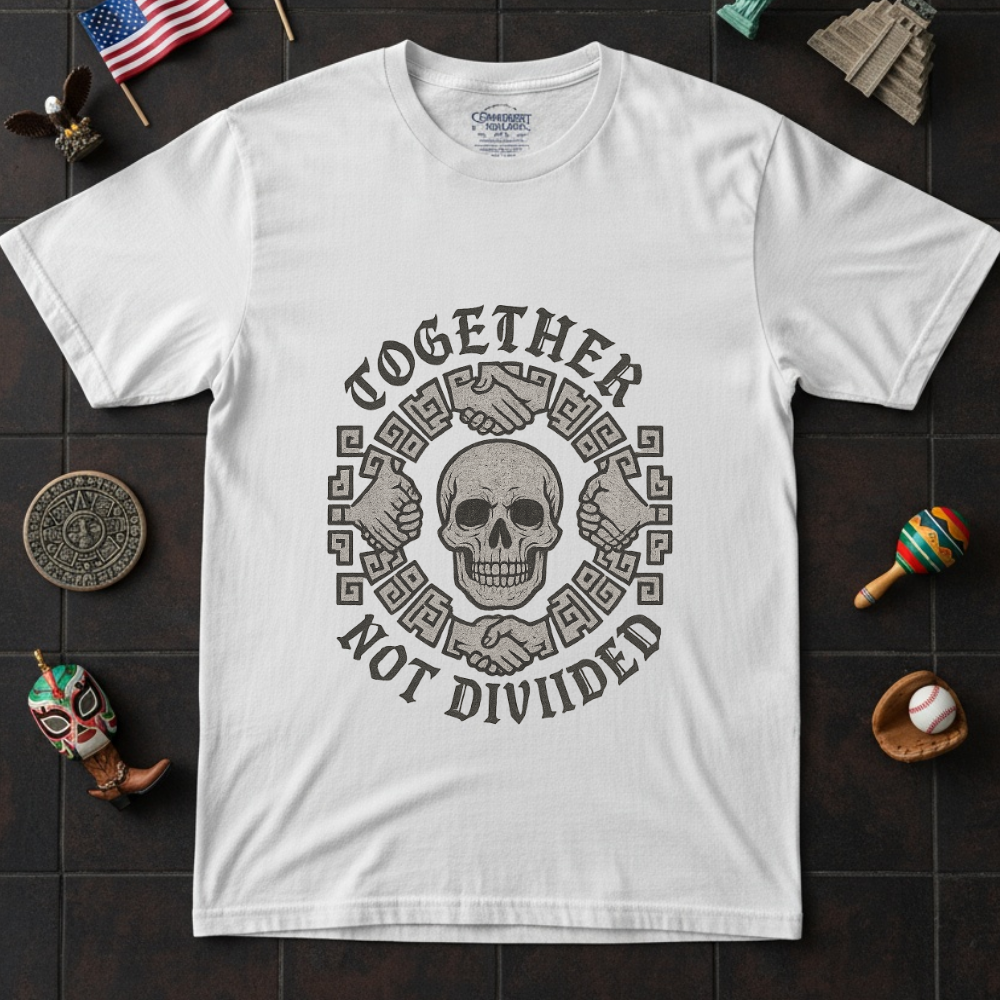 TOGETHER NOT DIVIDED Skull Design Shirt