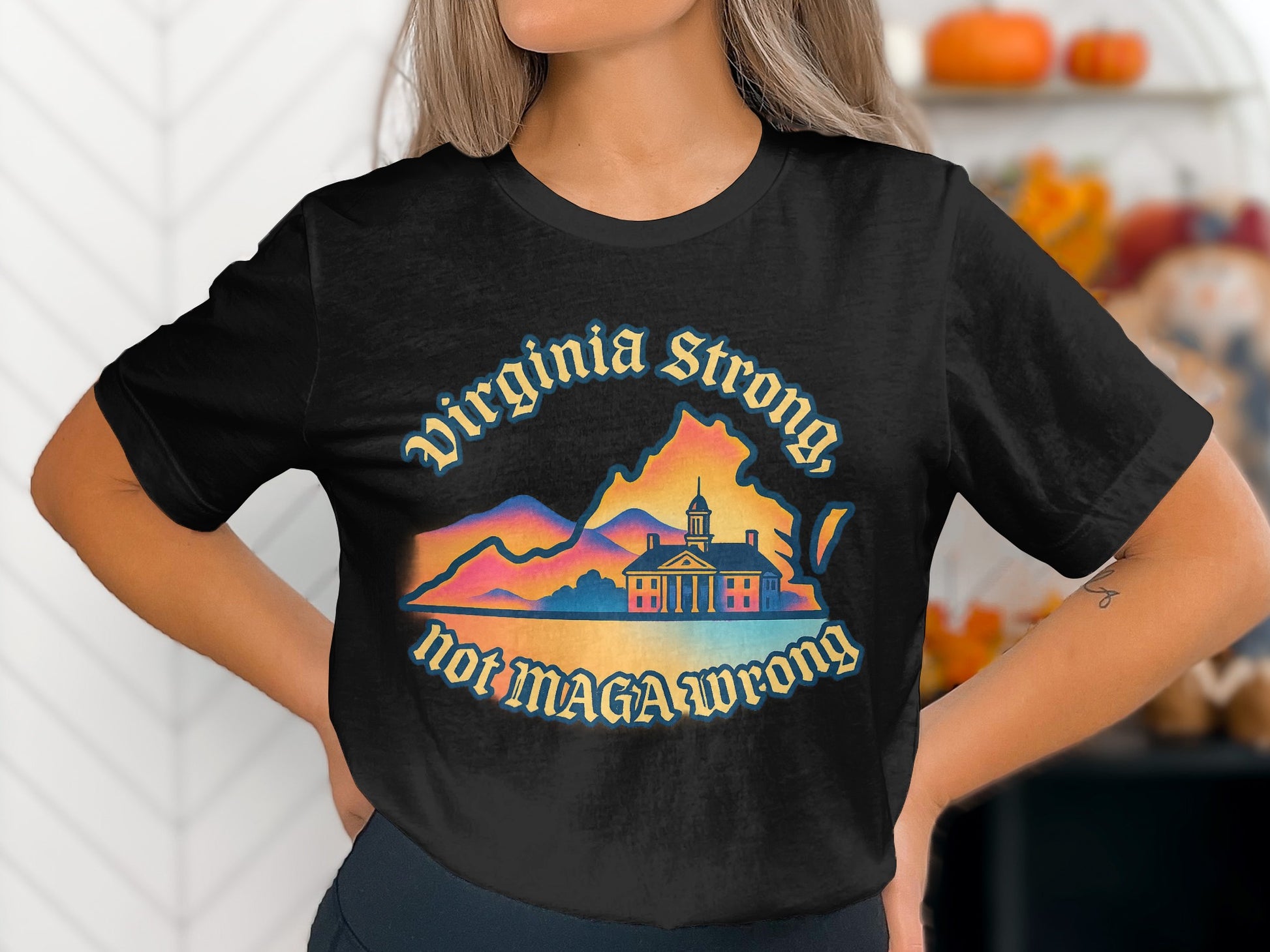 Virginia Strong Not MAGA Wrong Graphic T-Shirt product type