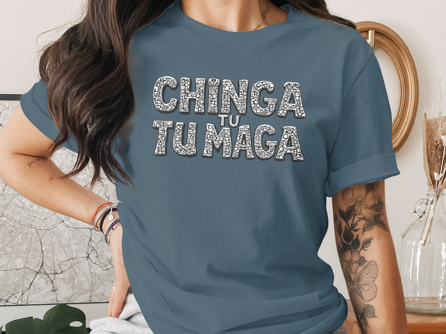 Chinga Tu Maga Graphic Tee Anti Racism Novelty Shirt