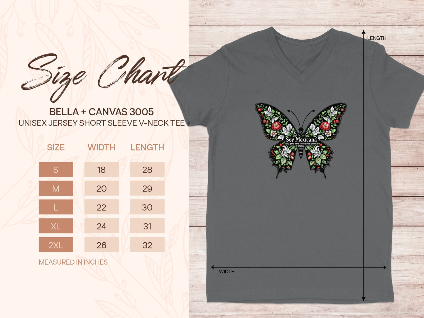 Soy Mexicana Butterfly Graphic Unisex T-Shirt product type