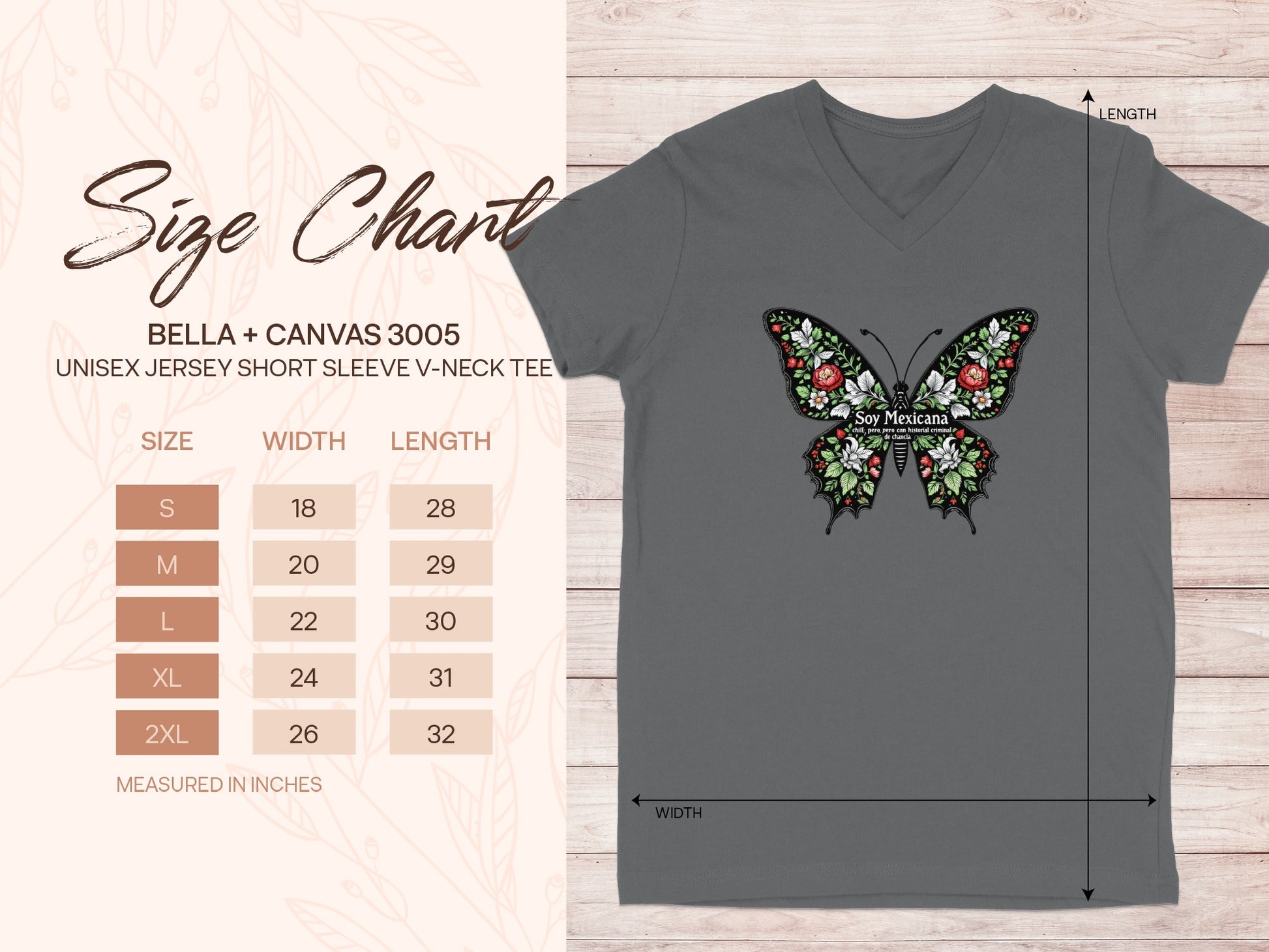Soy Mexicana Butterfly Graphic Unisex T-Shirt product type