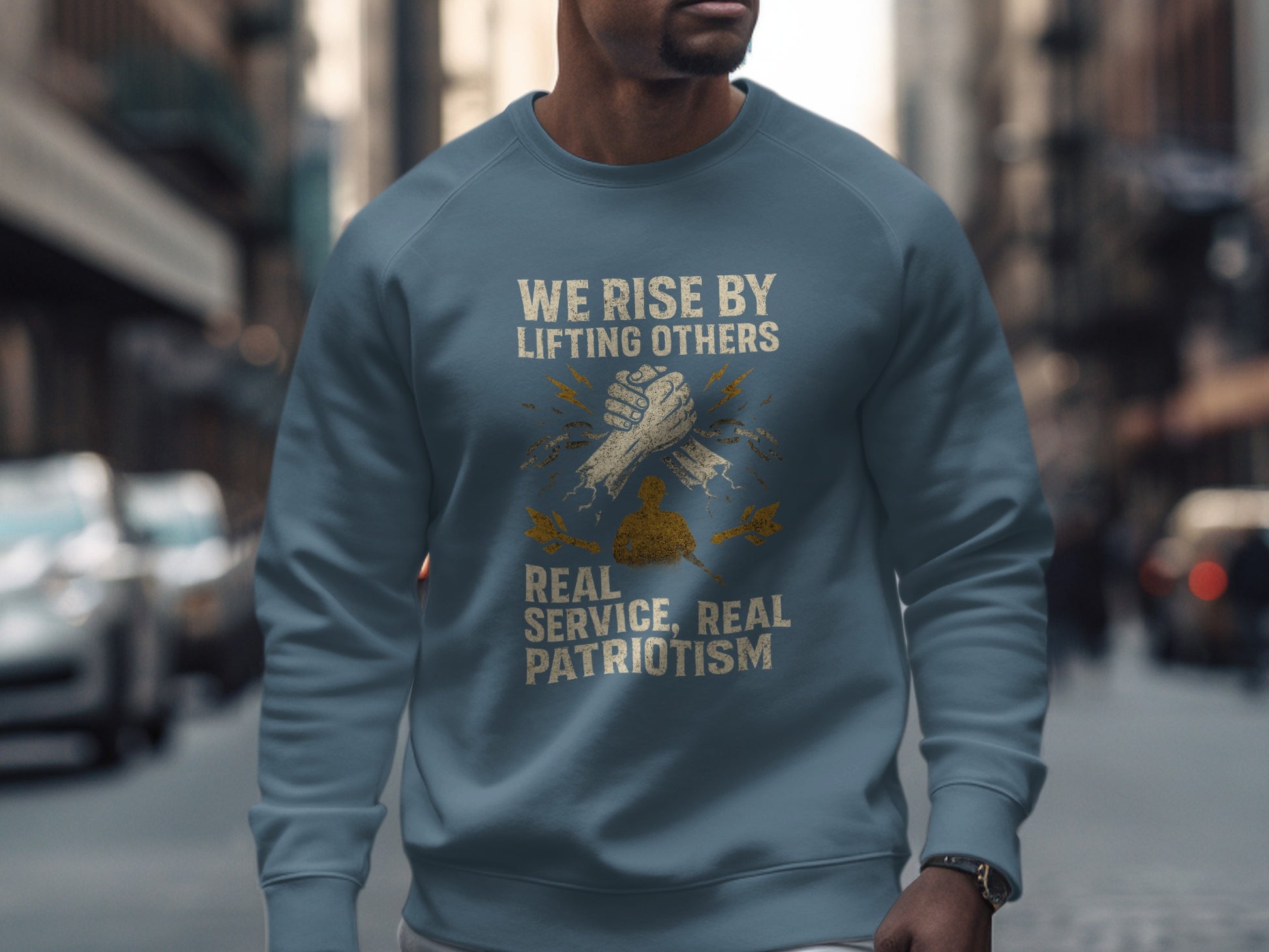 We Rise by Lifting Others Real Patriotism product type