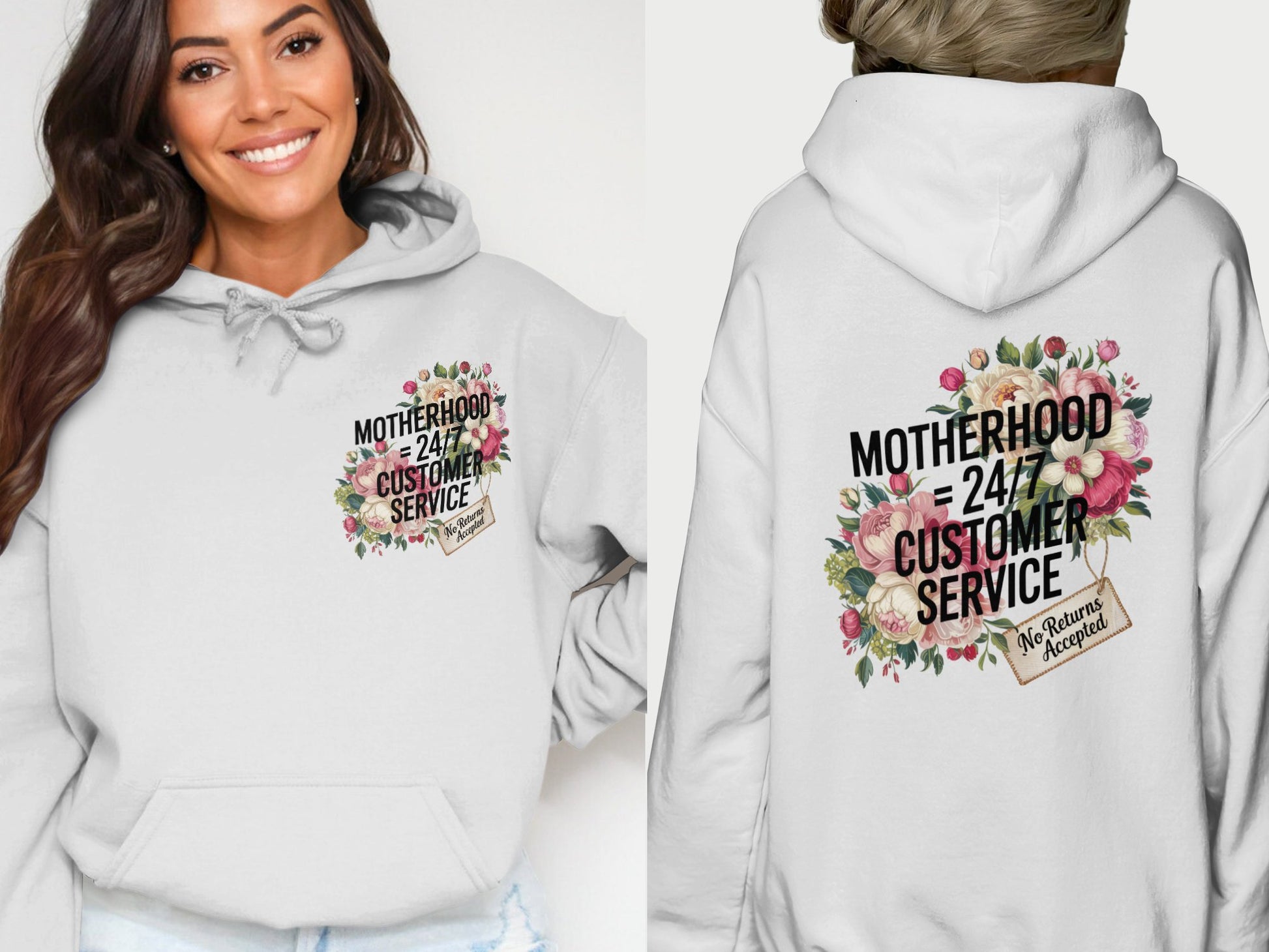 Motherhood Equals 24/7 Customer Service hoodie product