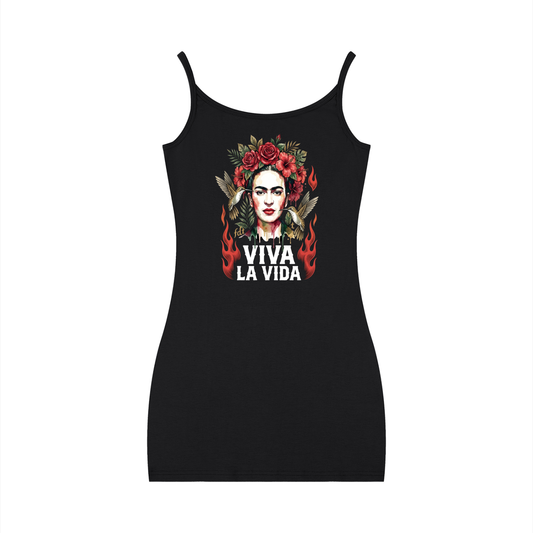 Frida Kahlo FDT Subtle Message Dress Women's Solid Tight Sleeveless Dress