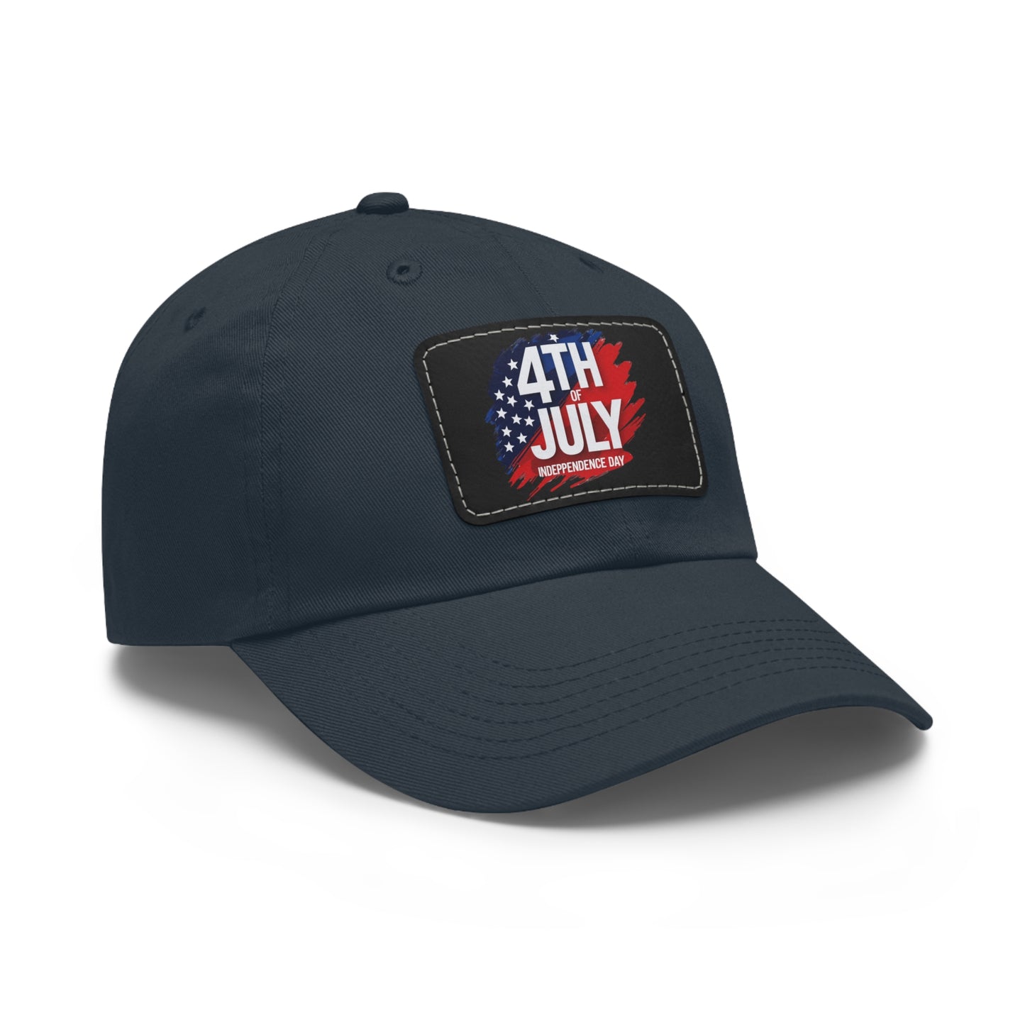 Patriotic Dad Hat with Leather Patch | 4th of July
