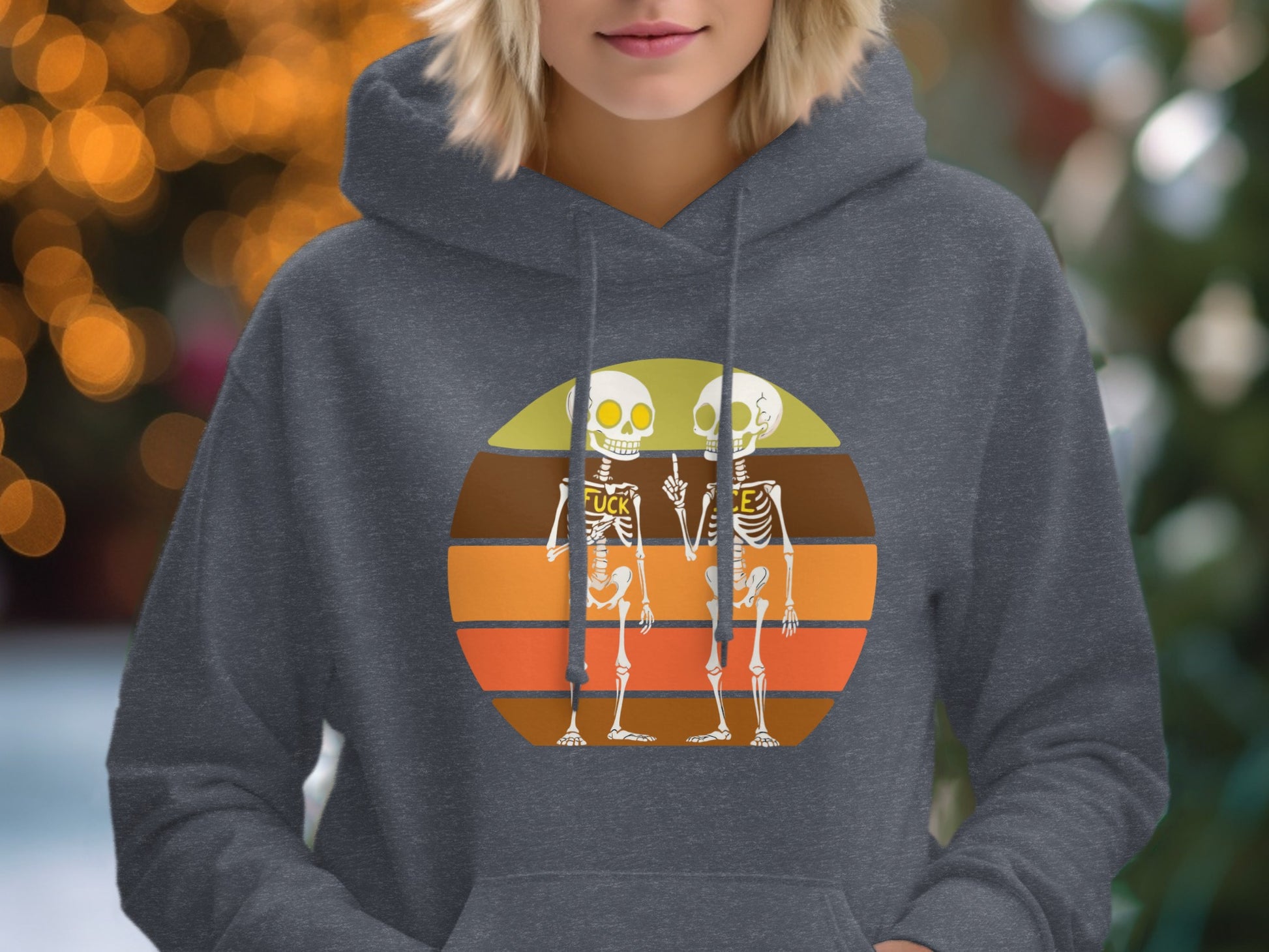 Retro Halloween Skeletons Graphic Hoodie product