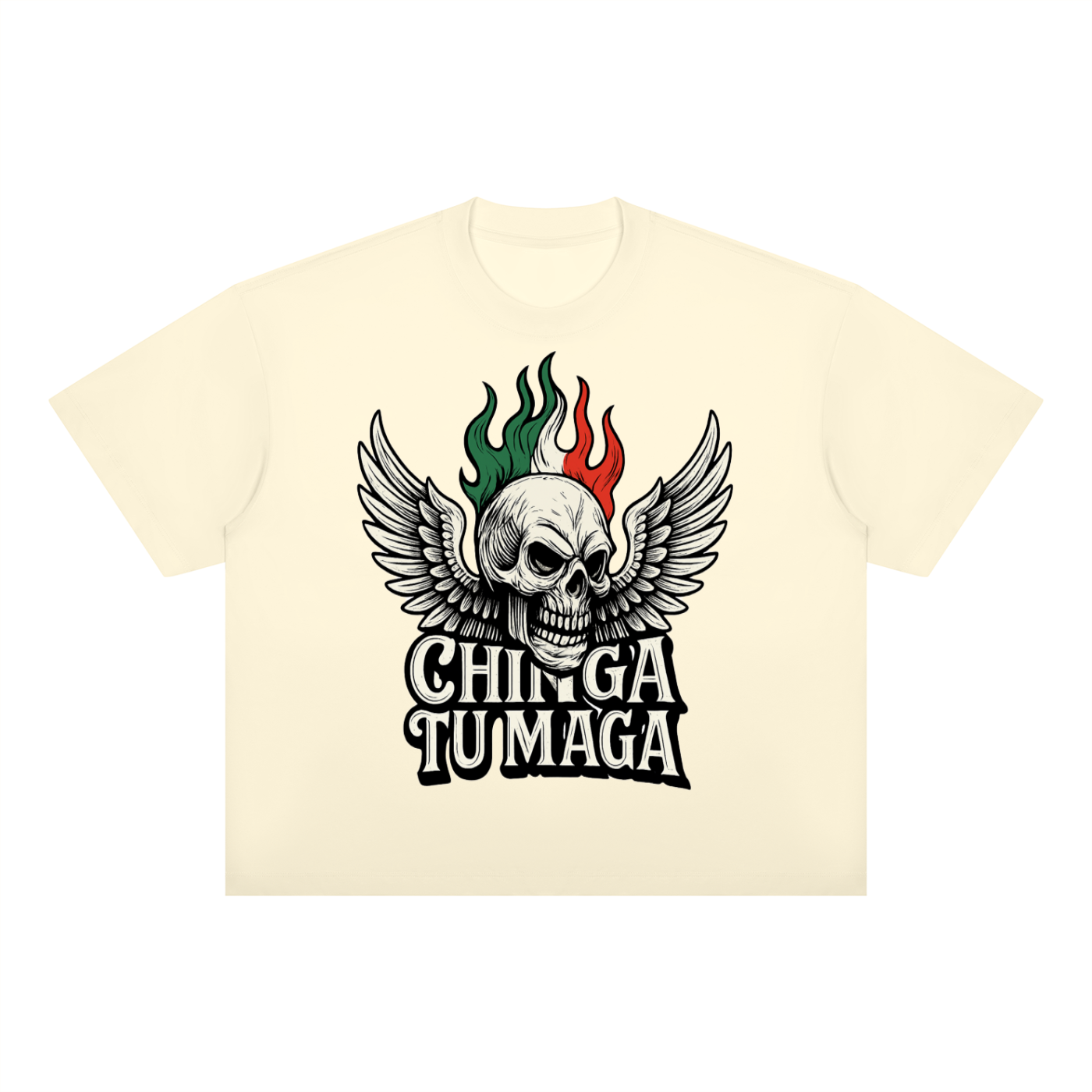 Chinga Tu Maga Unisex Boxy Drop Shoulder T-Shirt