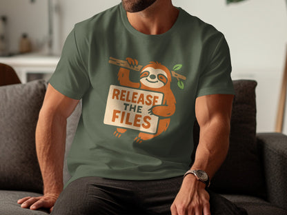 Funny Sloth Release The Files Men's Graphic T-Shirt product