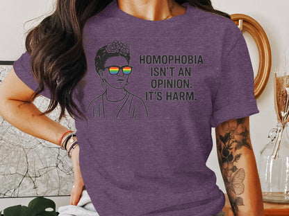 Homophobia Isn't An Opinion It's Harm T-Shirt product