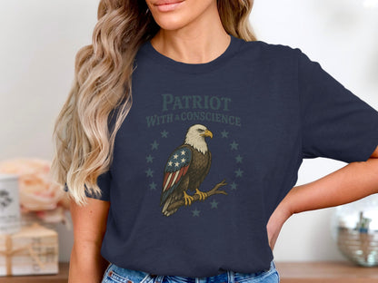 Patriot With A Conscience Eagle Graphic T-Shirt product