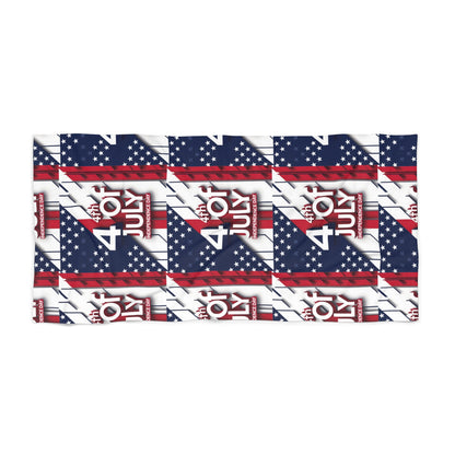 4th july towel Patriotic Beach Towel, 4th of July Towel, Summer Pool Towel, Vacation Essentials, Red White and Blue Towel