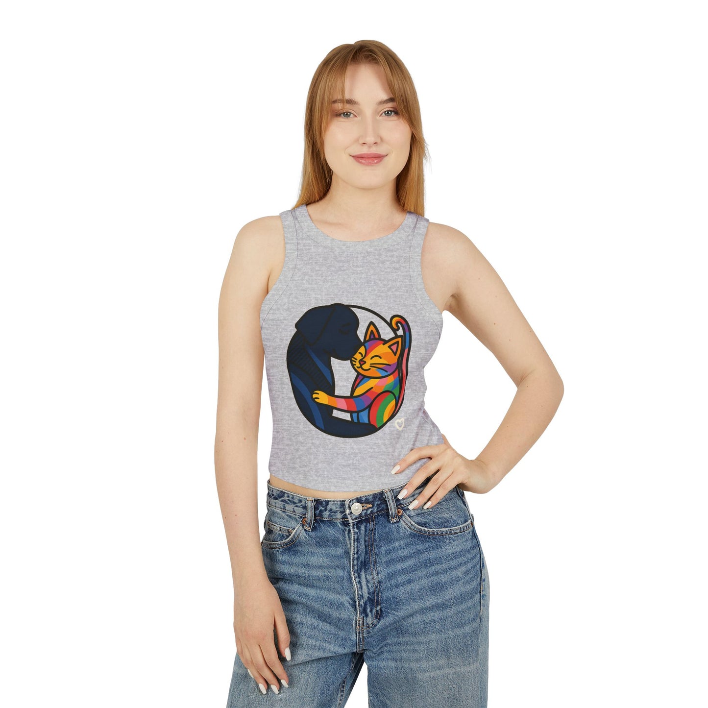 Pride tank top Colorful Pet Love Tank Top, Cute Pet Lovers Shirt, Animal Lover Gift, LGBTQ+ Pride Wear, Summer Casual Top