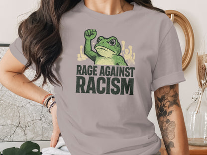 Rage Against Racism Frog Design T-shirt