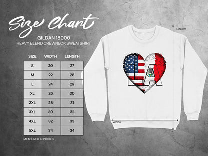 American Samoan Flag Heart Design Crewneck Sweatshirt product type