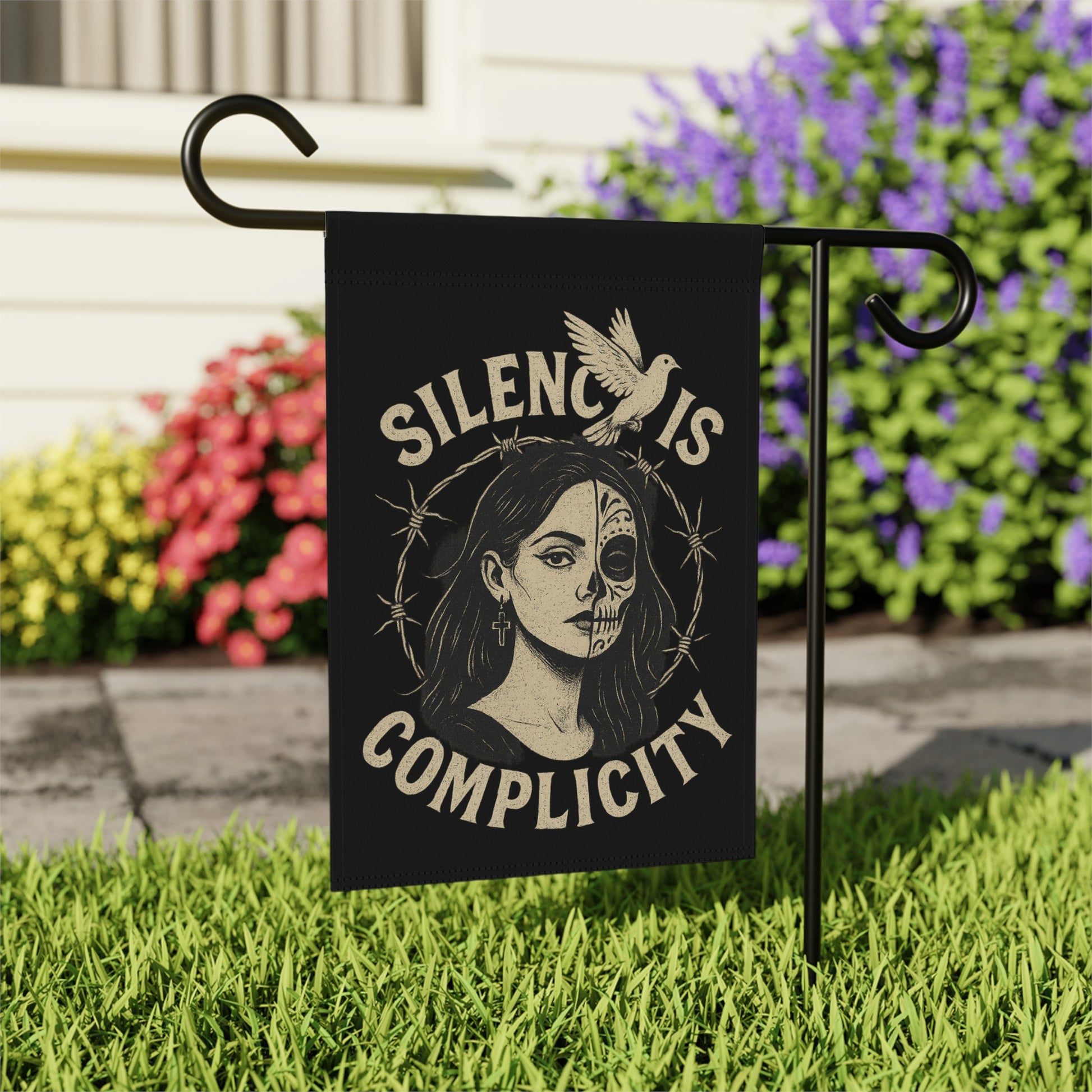 Silence is Complicity Graphic Yard Flag