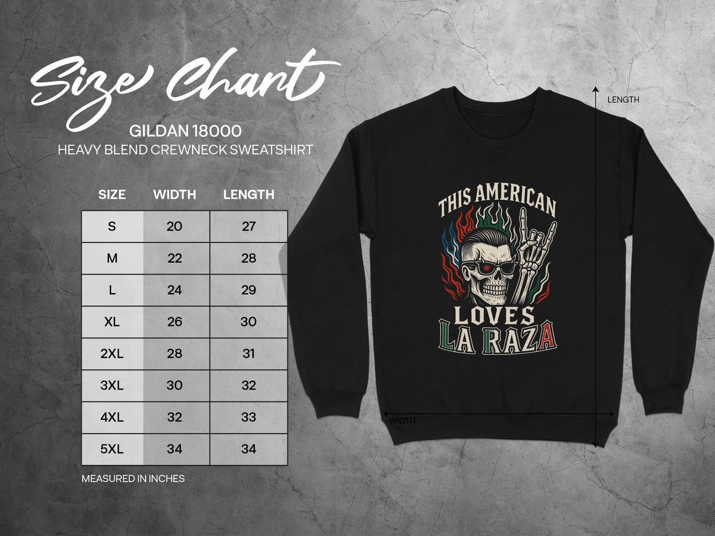 This American Loves La Raza Crewneck Sweatshirt product