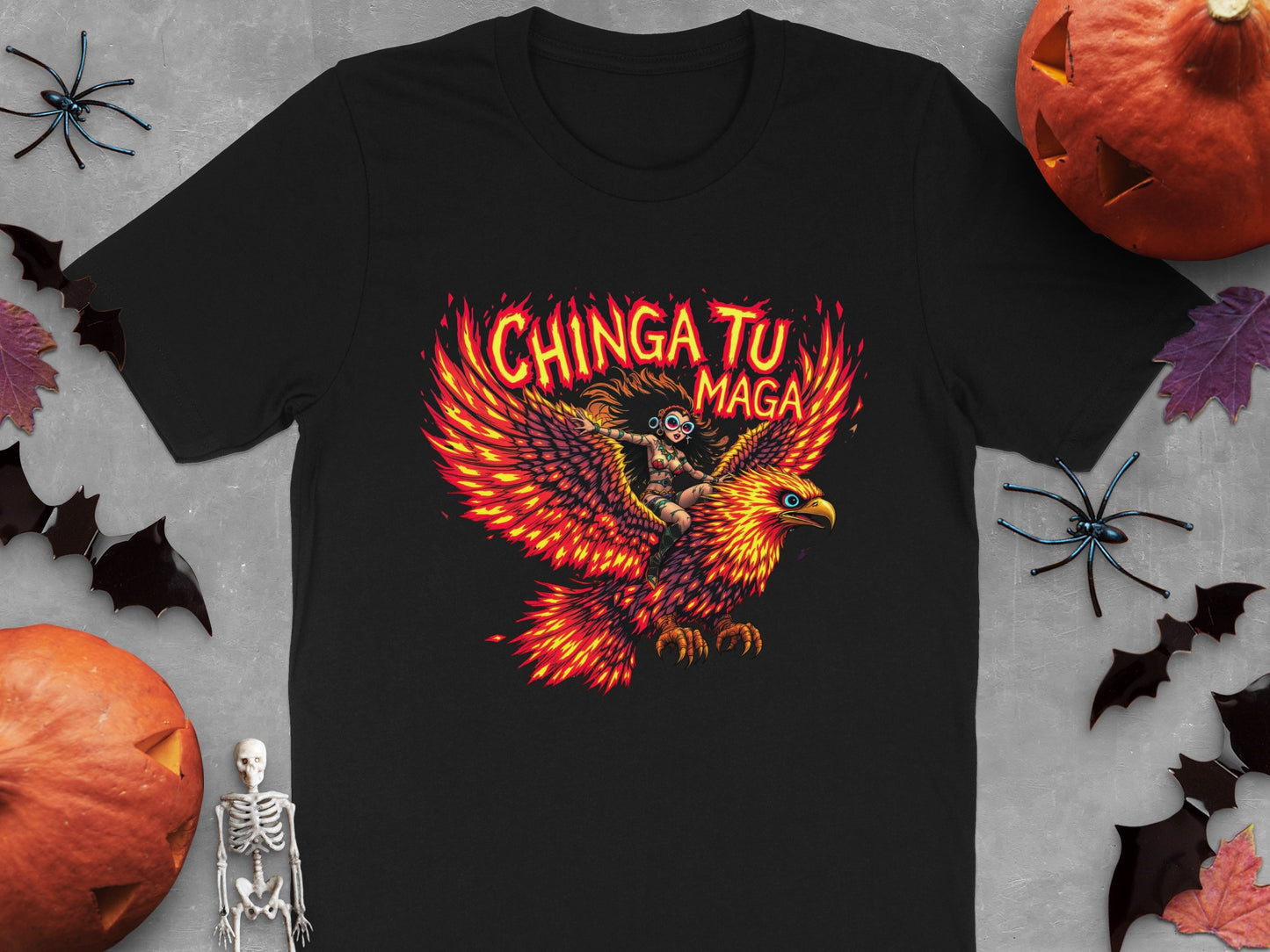 Chinga Tu Maga Eagle with Skeleton Halloween product type