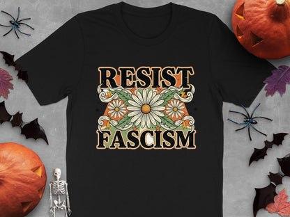 Resist Fascism Floral Design T-Shirt product