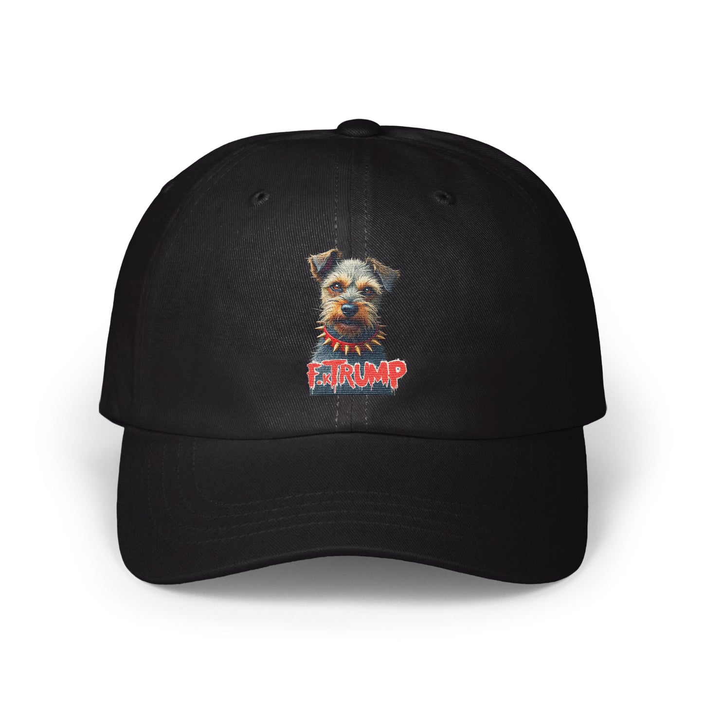 Adorable Dog and Fun Text Design on Black Hat product