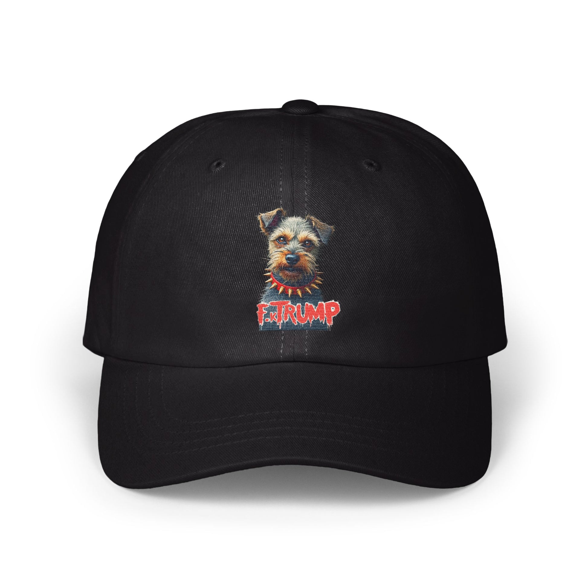 Adorable Dog and Fun Text Design on Black Hat product