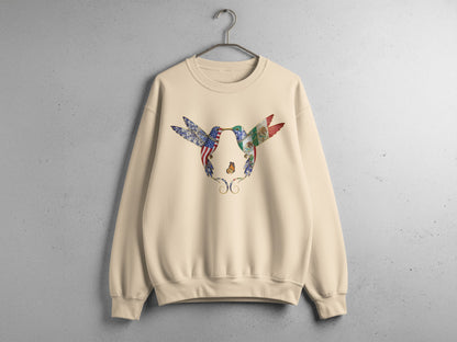 Stylish Crewneck with Artistic Bird Design Sweater