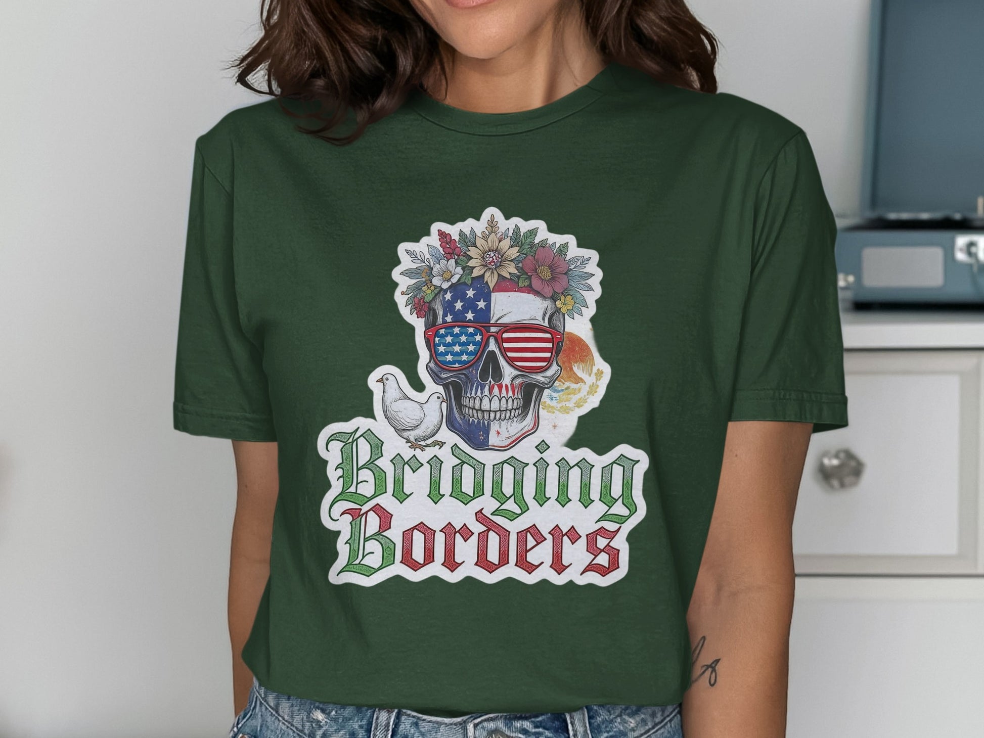Bridging Borders Skull Graphic T-Shirt product