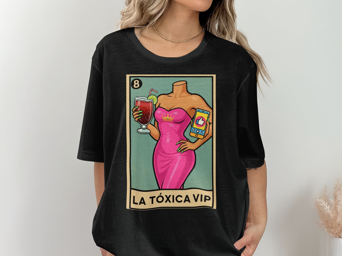 La Tóxica VIP Graphic Print Black T-shirt product