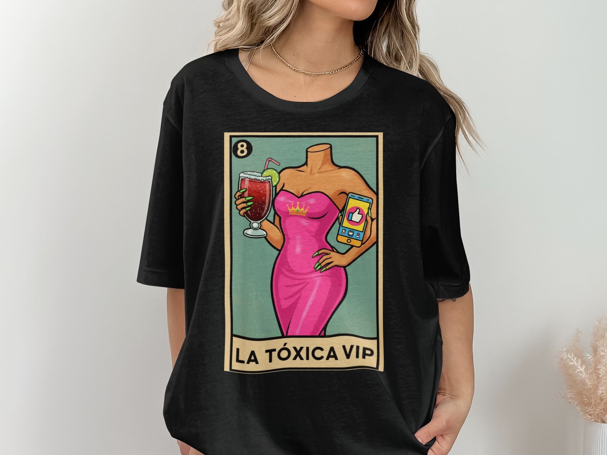 La Tóxica VIP Graphic Print Black T-shirt product