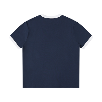 Chinga Tu Maga Contrast Edge Ribbed Crewneck T-Shirt