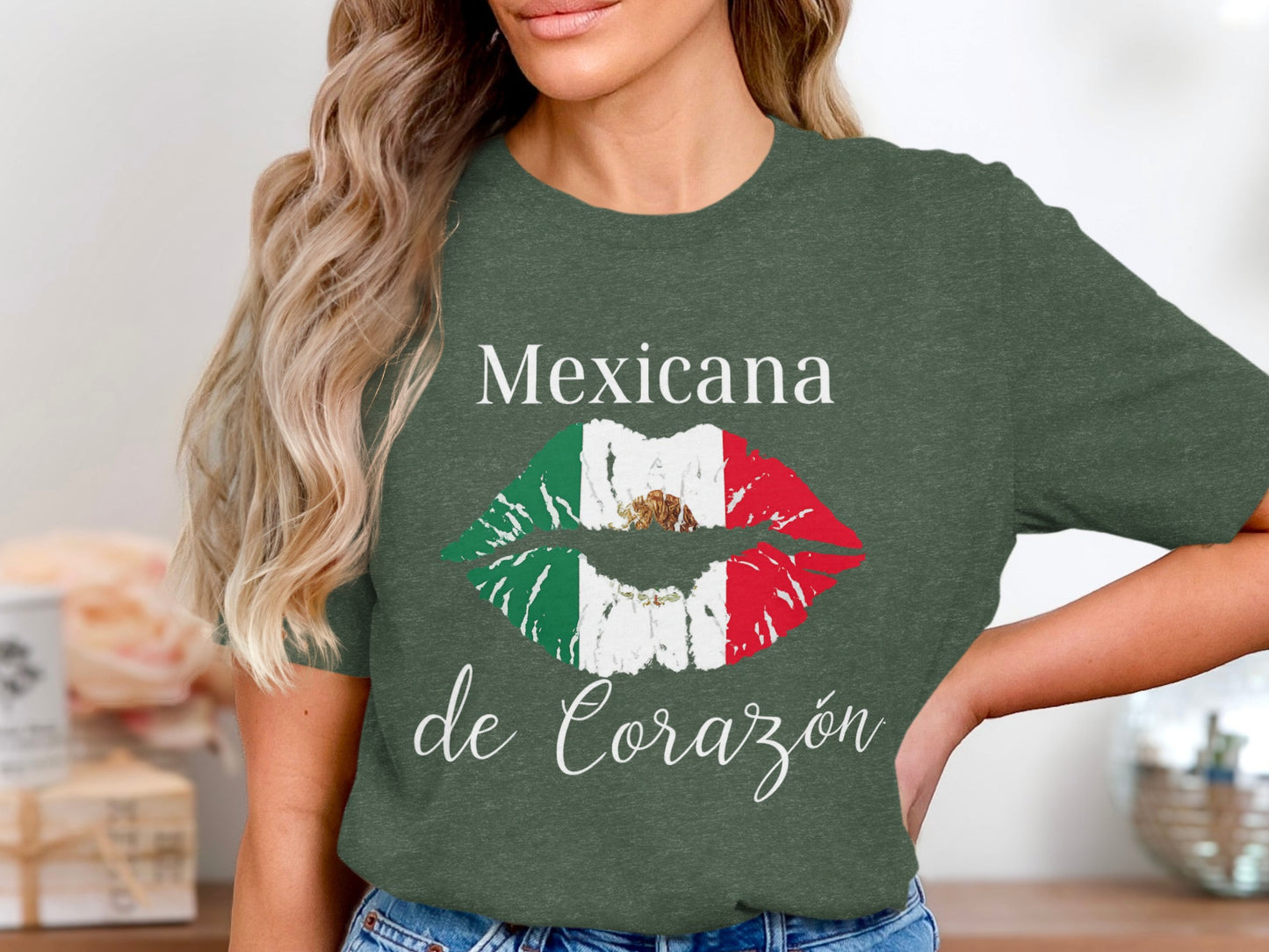 Mexicana de Corazón Lip Print Graphic T-Shirt product