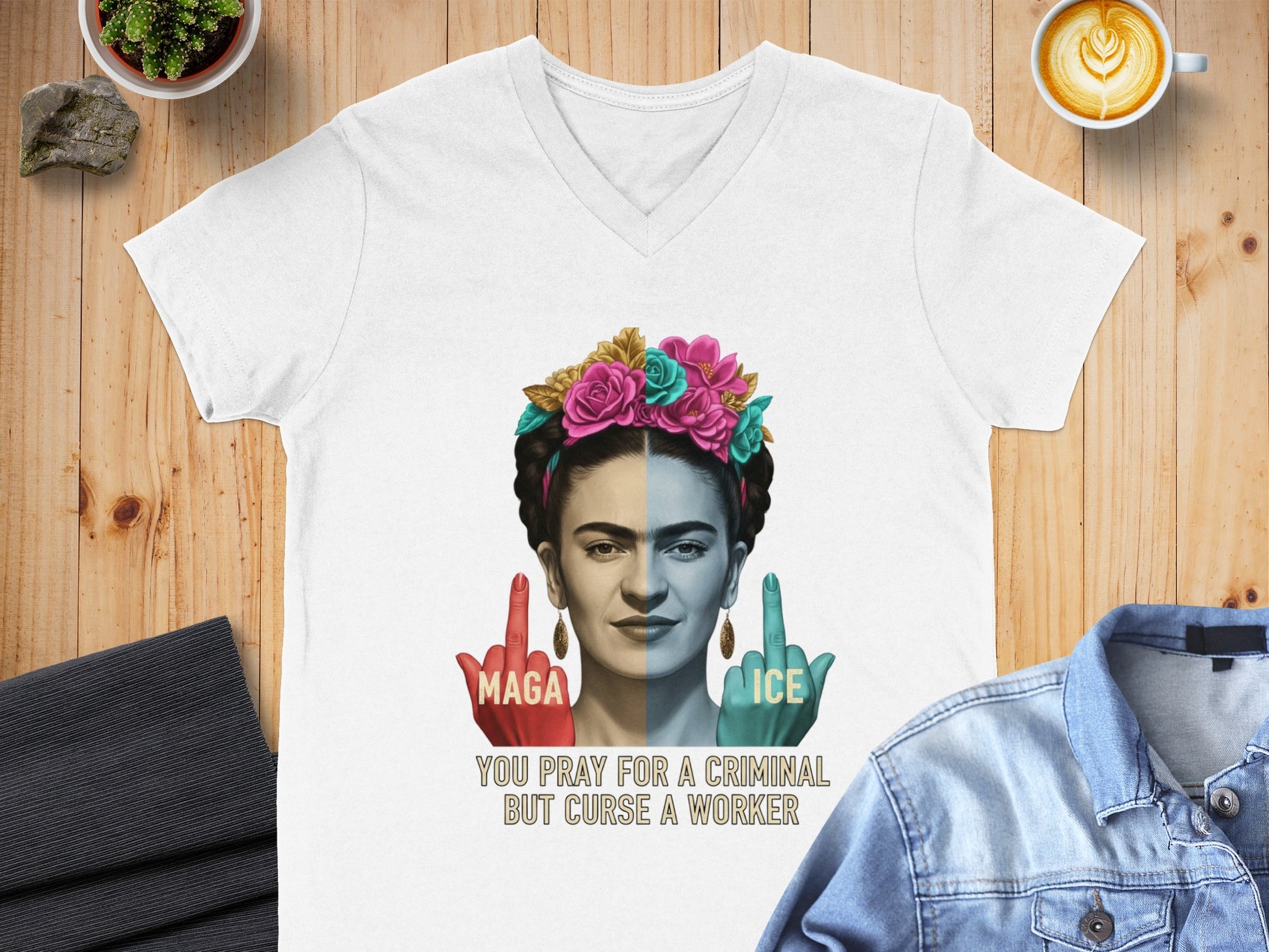 Frida Inspired Political Statement Shirt