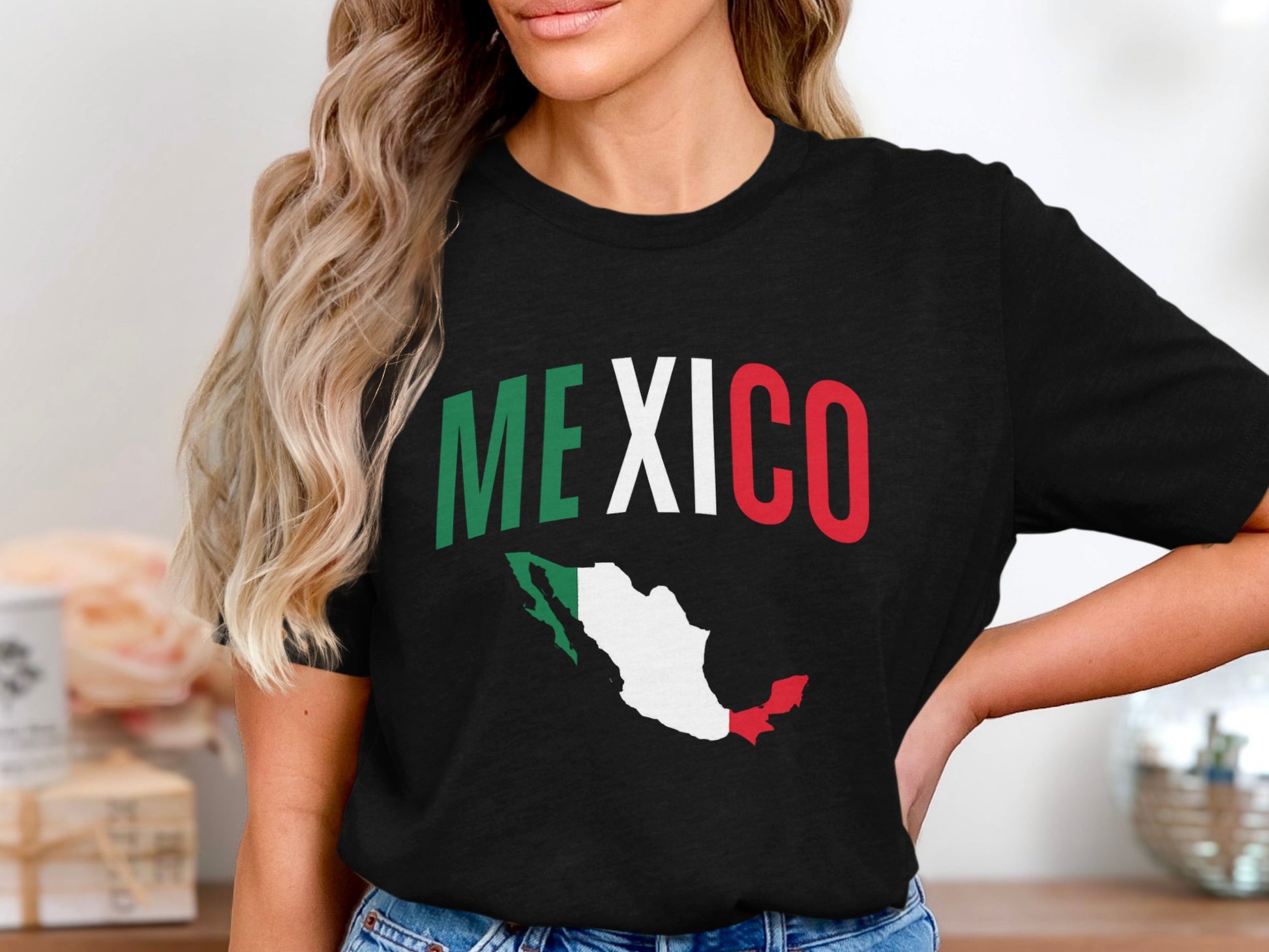 Mexico Map and Lettering Graphic T-Shirt product
