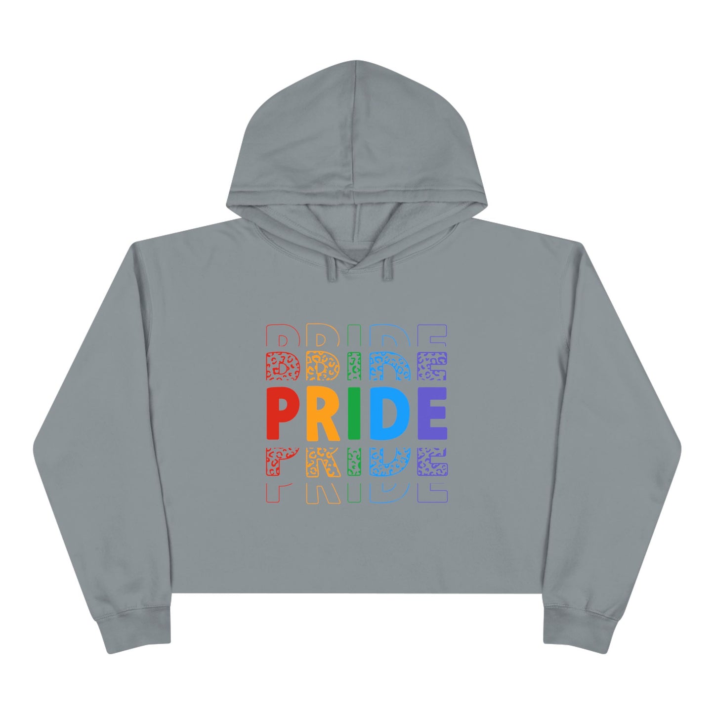 Pride Rainbow Crop Hoodie | LGBTQ+ Fashion, Cute Streetwear, Summer Style, Gift for Pride Month, Casual Outfit