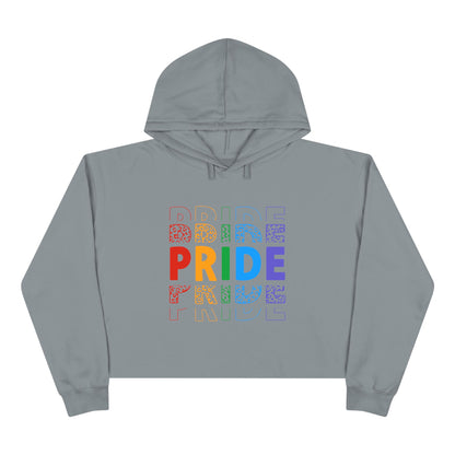 Pride Rainbow Crop Hoodie | LGBTQ+ Fashion, Cute Streetwear, Summer Style, Gift for Pride Month, Casual Outfit