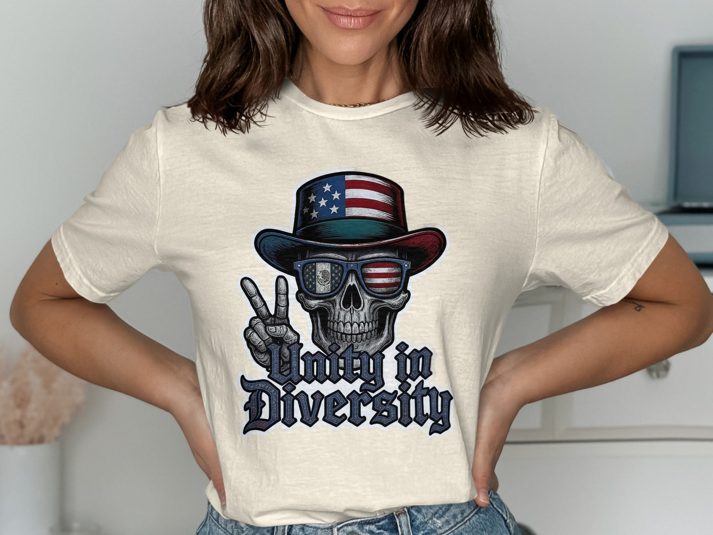 Unity in Diversity Skull Graphic T-Shirt product type