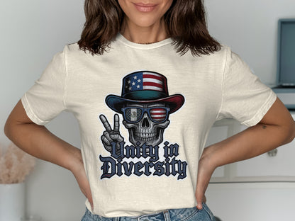 Unity in Diversity Skull Graphic T-Shirt product type