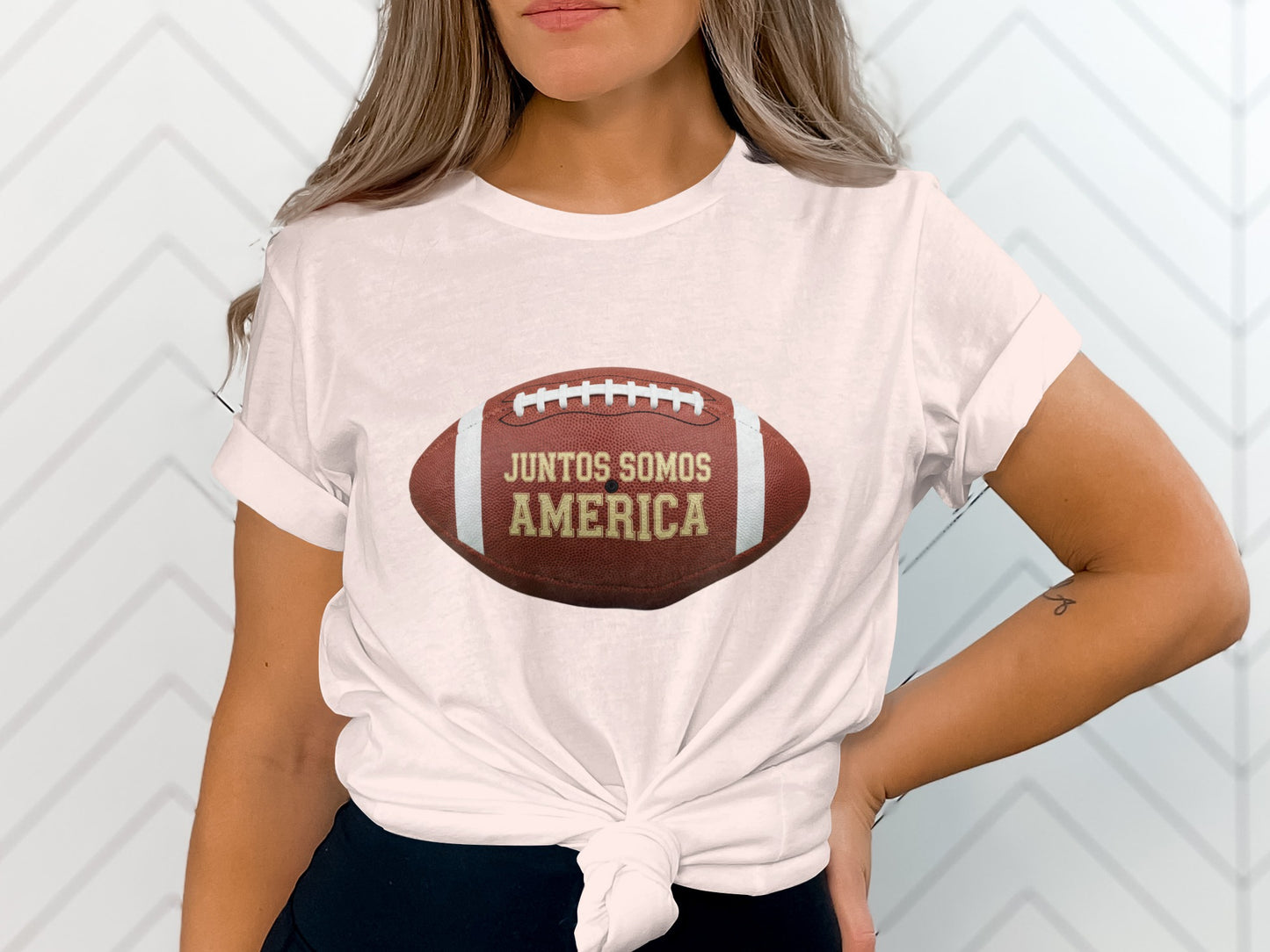 Juntos Somos America Football Graphic T-Shirt