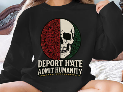 Deport Hate Admit Humanity Graphic Sweatshirt Product