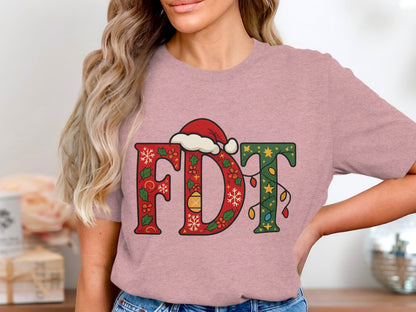 Festive Holiday FDT Christmas Graphic Tee product