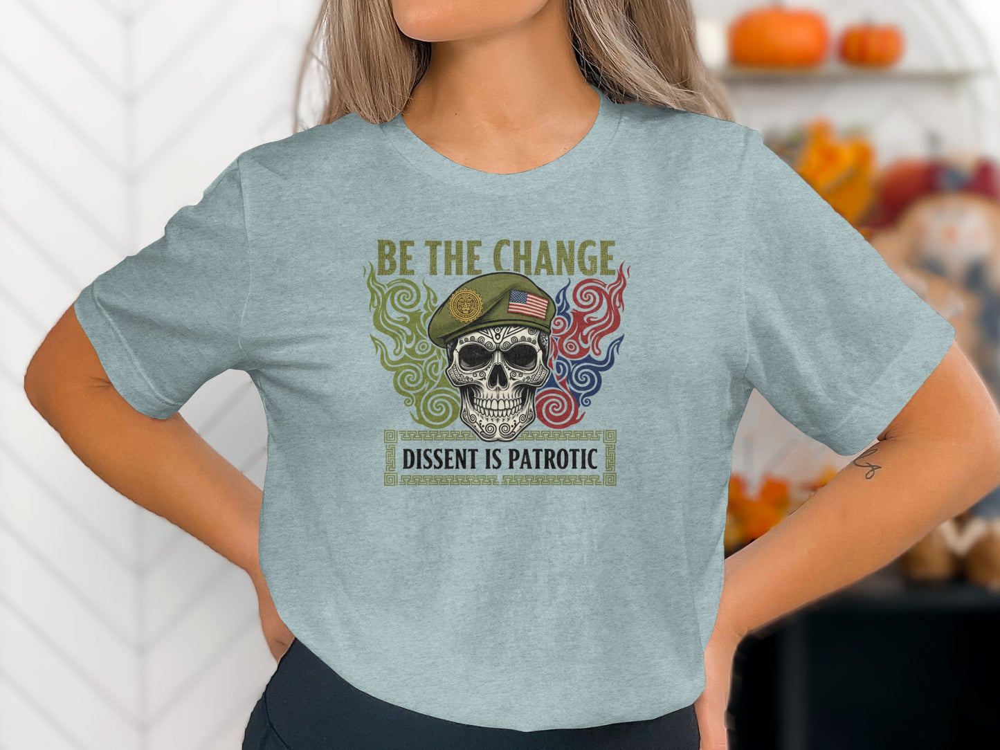 Be The Change Dissent Is Patriotic Graphic T-Shirt